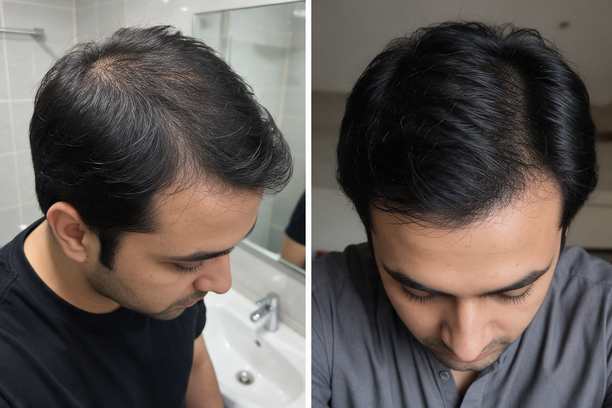 Real customer before and after hair results